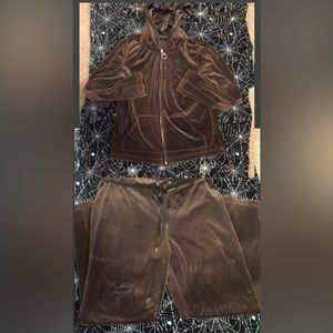 Brown Y2K soft tracksuit